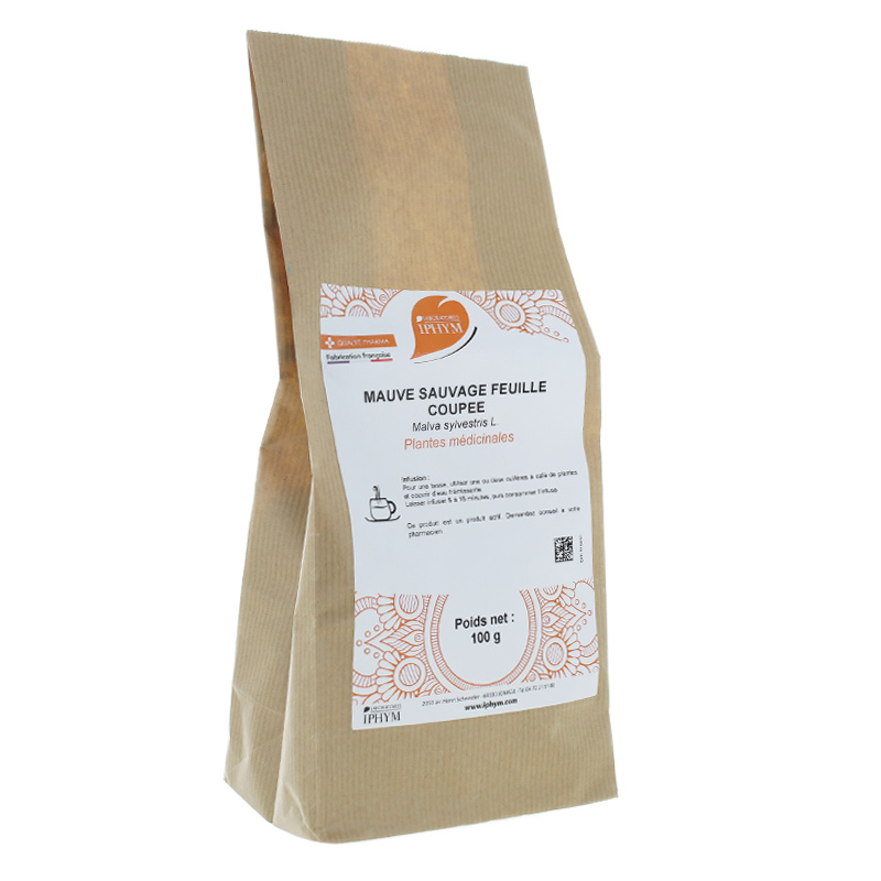 Iphym feuille coupée de mauve sauvage pour tisane
