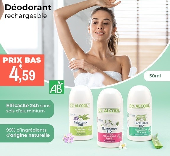 Prix bas Natessance Déodorant 24h Bio