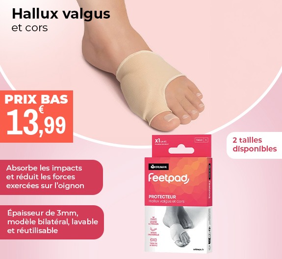 Prix bas Orliman protecteur Hallux valgus et cors Feetpad