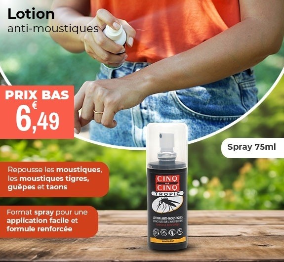 Prix bas Cinq sur Cinq Tropic lotion anti moustiques