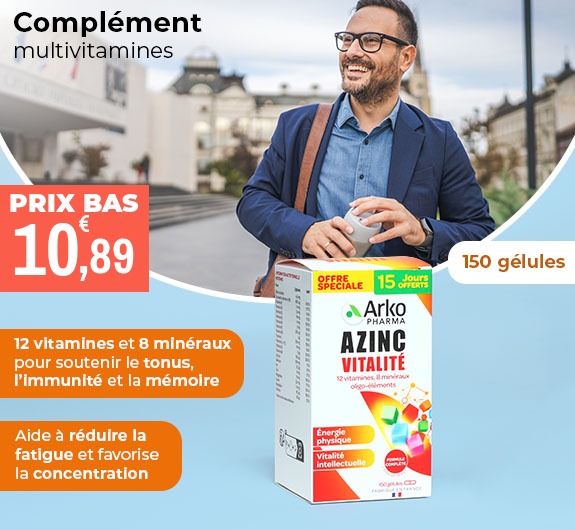 Prix bas Azinc Vitalité gélules multivitamines