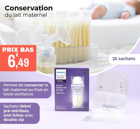 Prix bas Avent Sachet de conservation du lait maternel