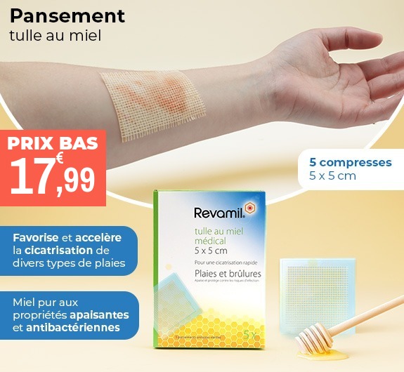 Prix bas Revamil compresses imprégnées de miel