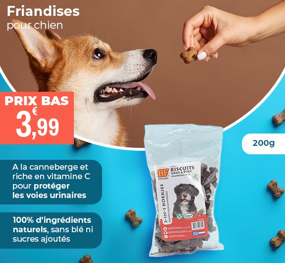 Prix bas BF Petfood Friandises pour chien à la canneberge