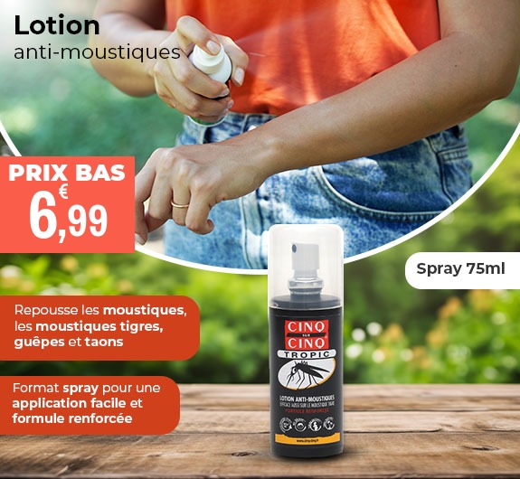 Prix bas Cinq sur Cinq Tropic lotion anti moustiques