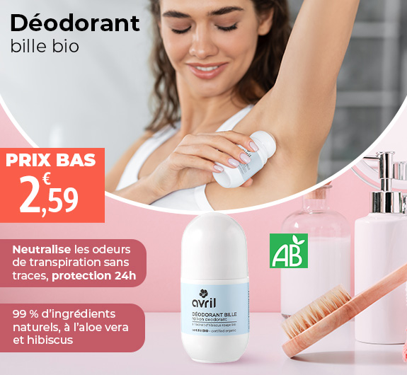 Prix bas déodorant bio Avril