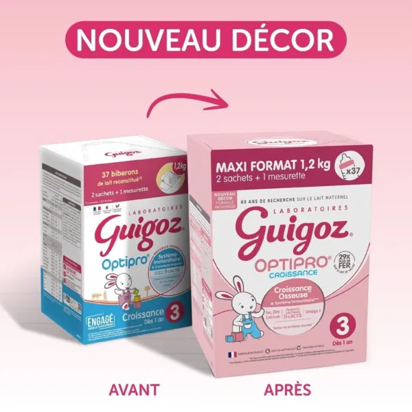 Guigoz Optipro Croissance lait 3ème âge