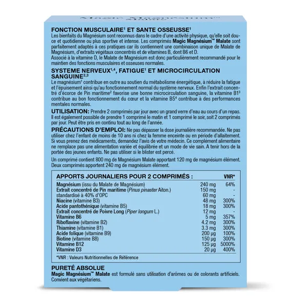 New Nordic Magic Magnesium Malate comprimés