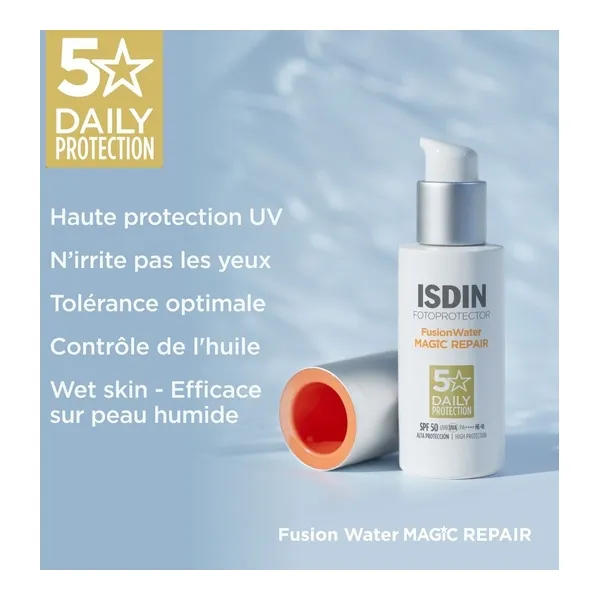 Crème solaire Isdin Fusion Water Magic Repair SPF 50