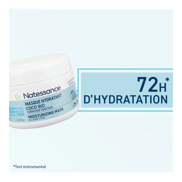 Natessance Masque hydratant cheveux Coco Bio