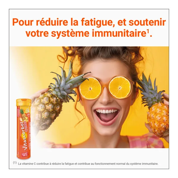 Vitascorbol C1000 vitamine C comprimés effervescents