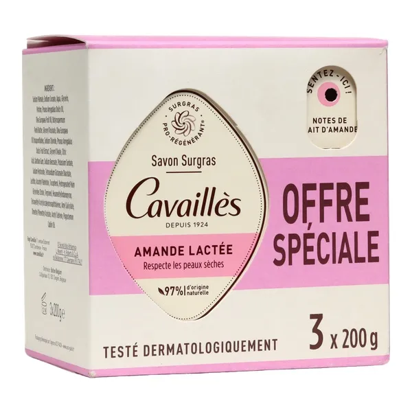 Cavaillès savon surgras amande lactée