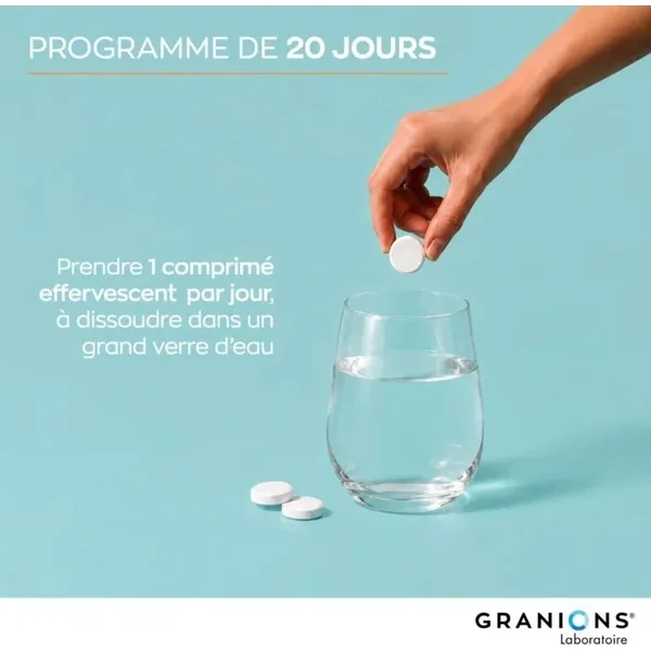 Granions Magnésium bisgycinate 360 mg comprimés effervescents