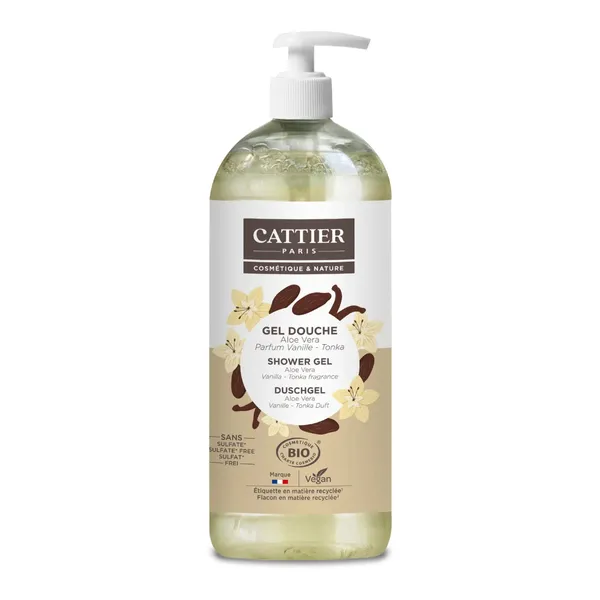 Cattier Gel douche Aloe vera Bio