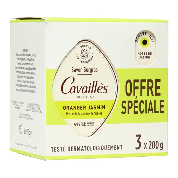 Cavaillès savon surgras Oranger Jasmin