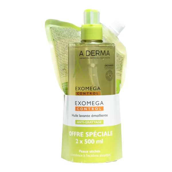 A Derma Exomega Control Huile lavante émolliente