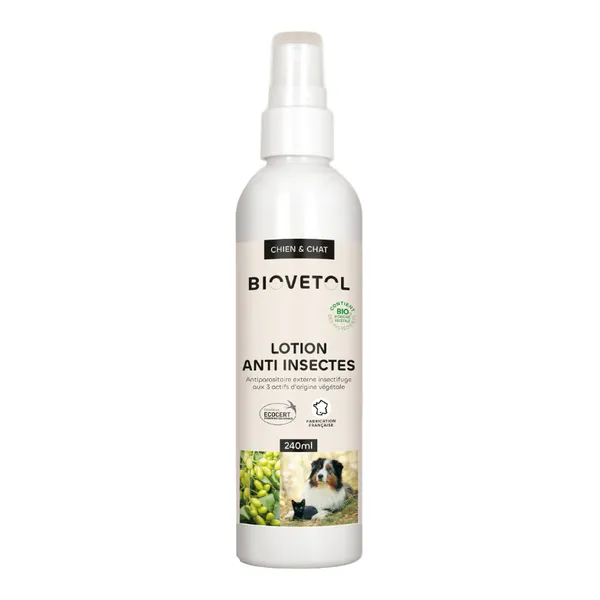 Lotion anti insectes chien chat Biovetol
