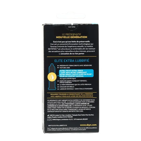 Manix Skyn Elite Extra Lubrifié préservatifs sans latex