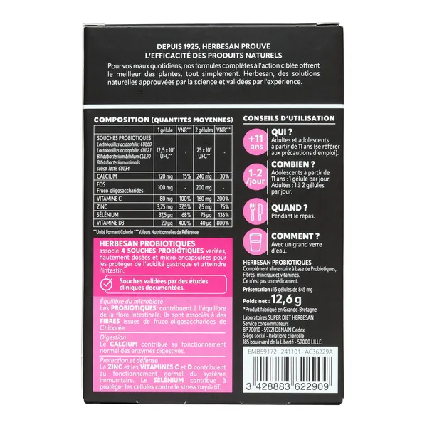 Herbesan Probiotiques gélules