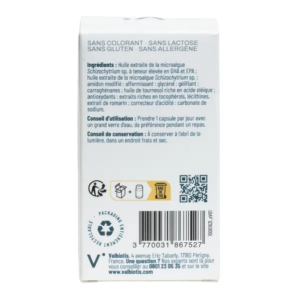 Valbiotis Plus Oméga 3 capsules