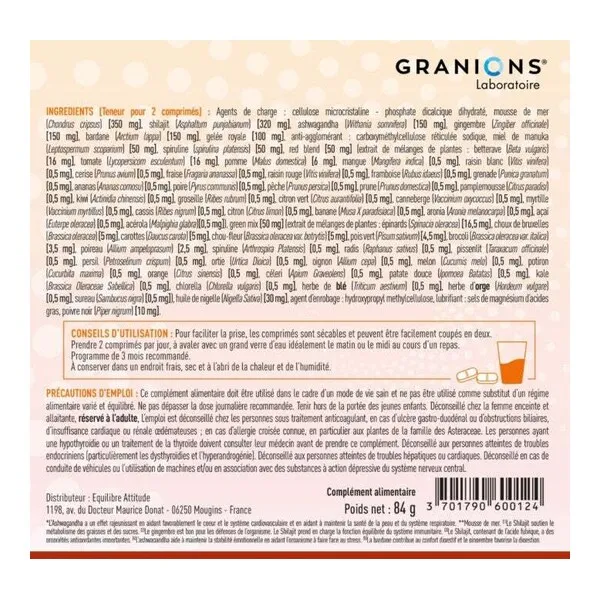 Granions All In One Energie Immunité comprimés