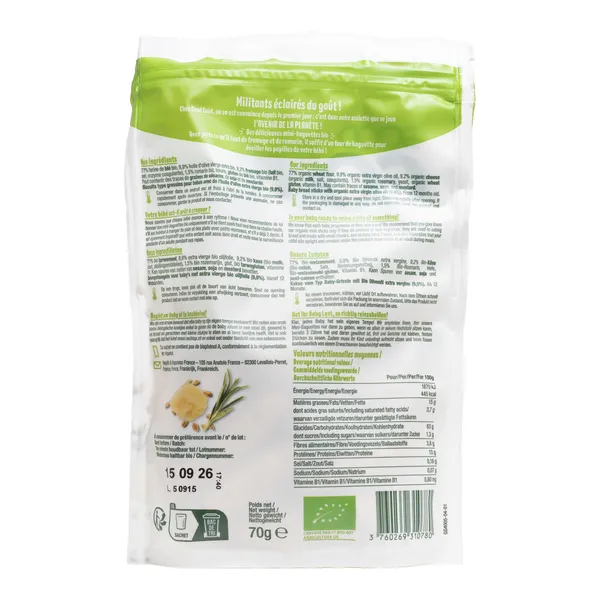 Good Goût Mini-baguettes au fromage et romarin Bio