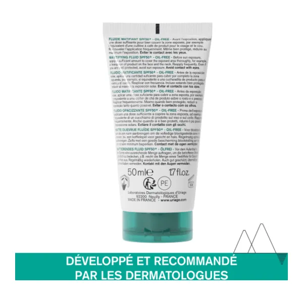 Uriage Hyséac Mat fluide hydratant matifiant SPF 50+
