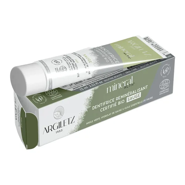 Argiletz Dentifrice Argile verte Mineral Activ bio