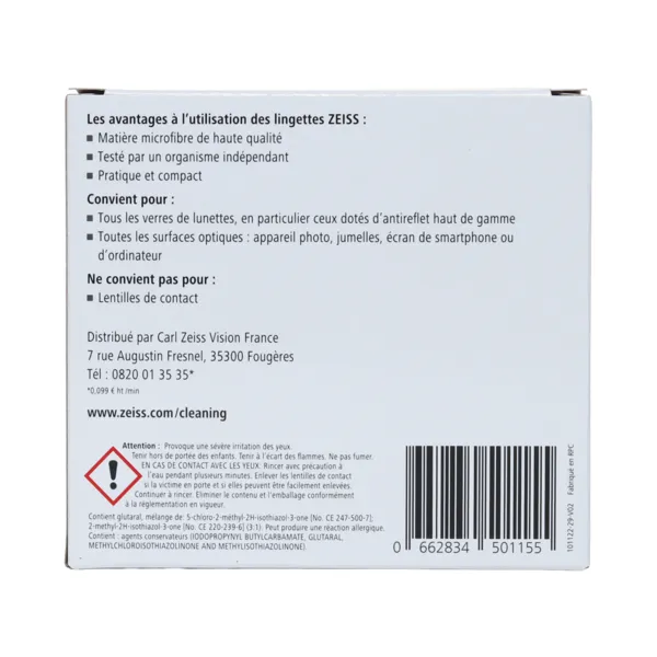 Zeiss lingette nettoyante pour lunettes