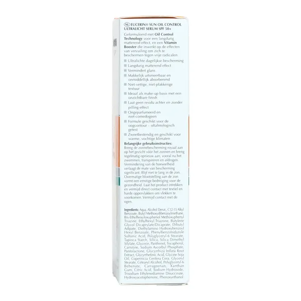 Eucerin Oil Control Sérum solaire UV ultra léger SPF 50+