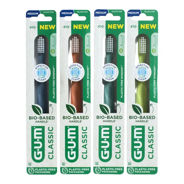 Gum Brosse à dents biosourcée medium Classic 410