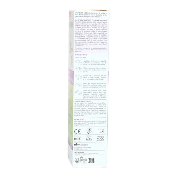 Pranarom Aromapoux Lotion anti poux et lentes Flash