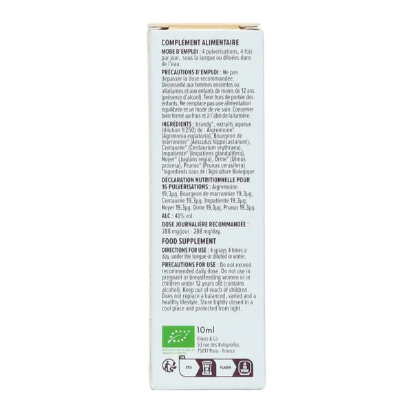Elixirs and Co Fleurs de Bach Stop Tabac spray buccal bio