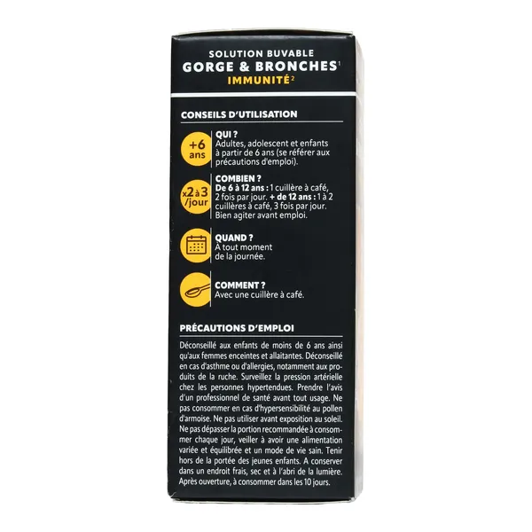 Herbesan sirop Gorge et bronches Miel de Manuka IAA 15+