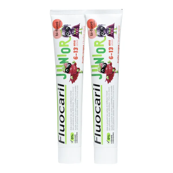 Fluocaril Junior dentifrice Fruits rouges 6-13 ans