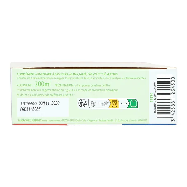 Super Diet Quatuor Brûle-graisse bio ampoules