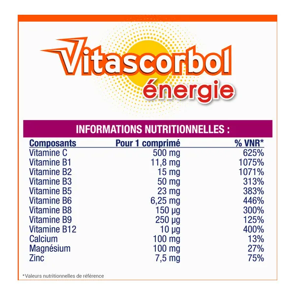 Vitascorbol Energie comprimé effervescent