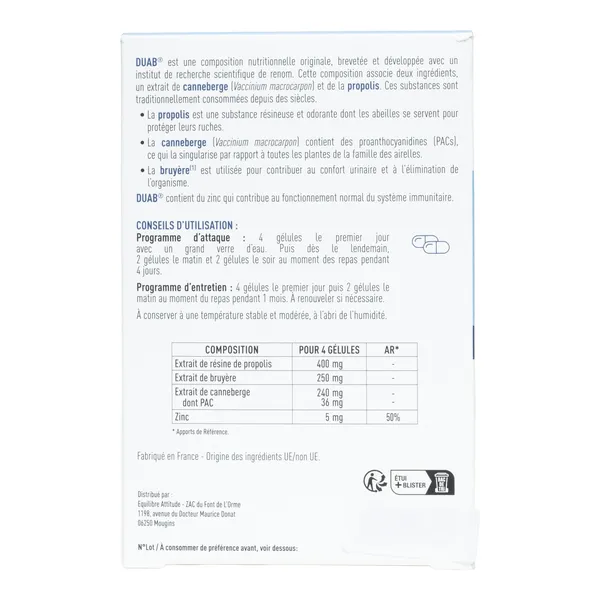 Duab Confort urinaire gélules