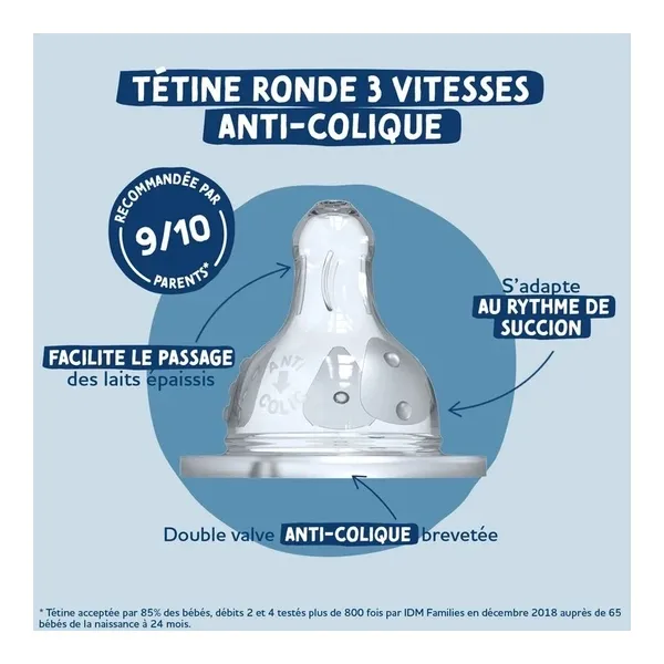 Dodie Biberon Tétine ronde