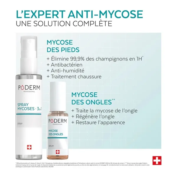Poderm Spray Mycoses 3 en 1