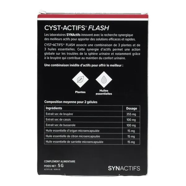 Aragan Cyst Actifs Flash gélule