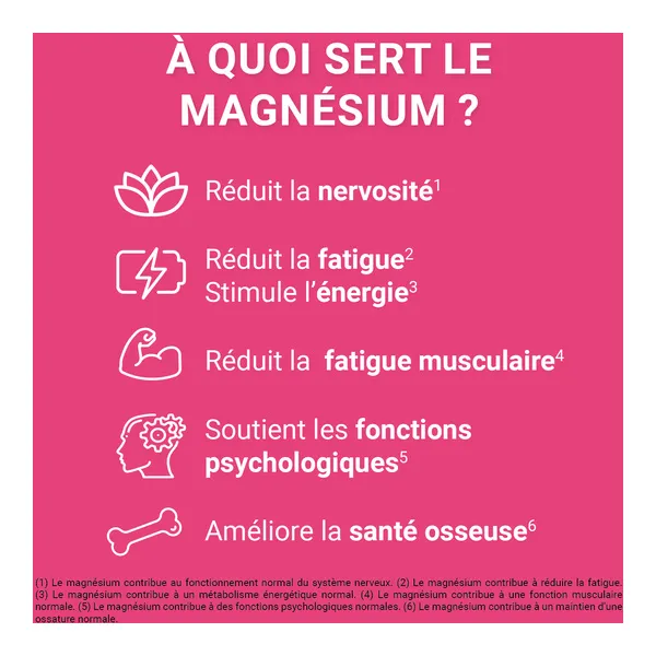 Mag 2 Nervosité Fatigue gummies Framboise
