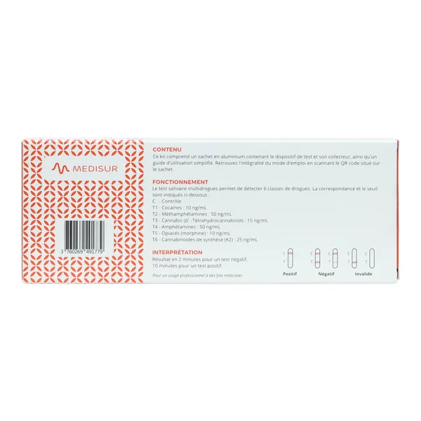 Medisur test salivaire Multi Drogues