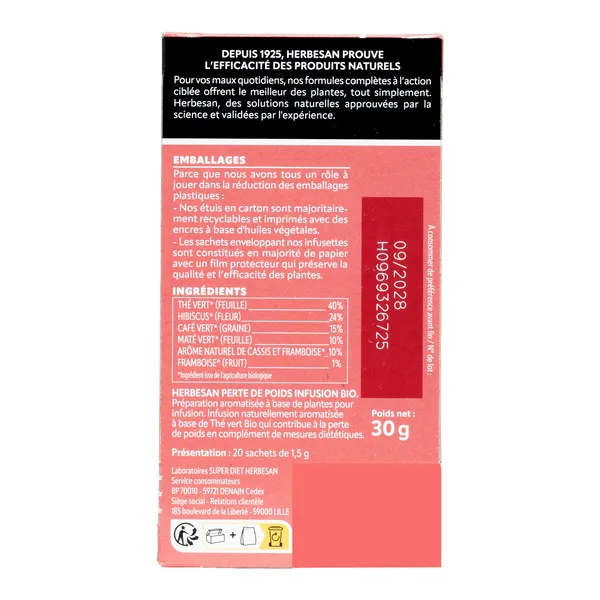 Herbesan sachet infusion bio Perte de poids