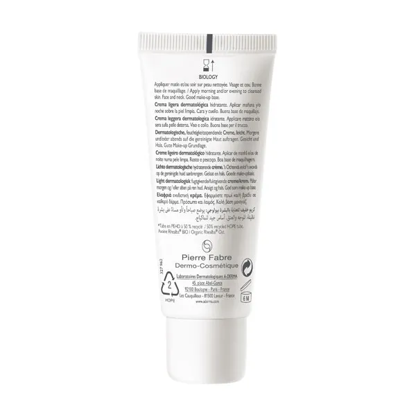 A Derma Biology Crème légère dermatologique hydratante Bio