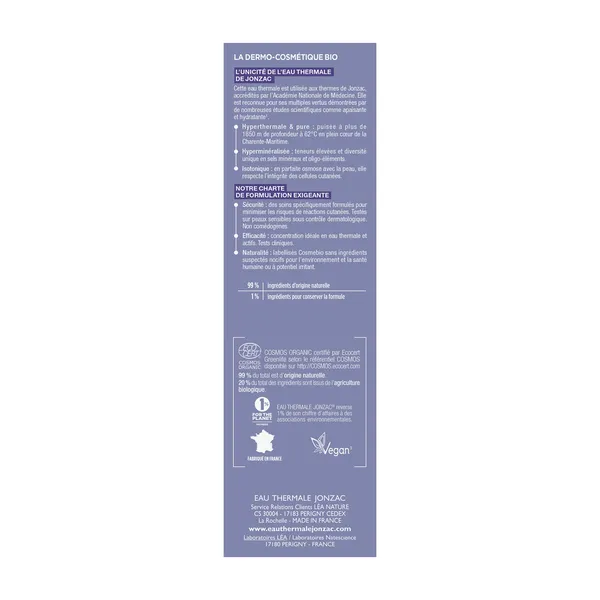 Jonzac Rehydrate masque hydratant ressourçant Bio