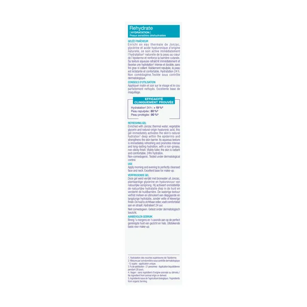 Jonzac Rehydrate Gelée fraîcheur Bio