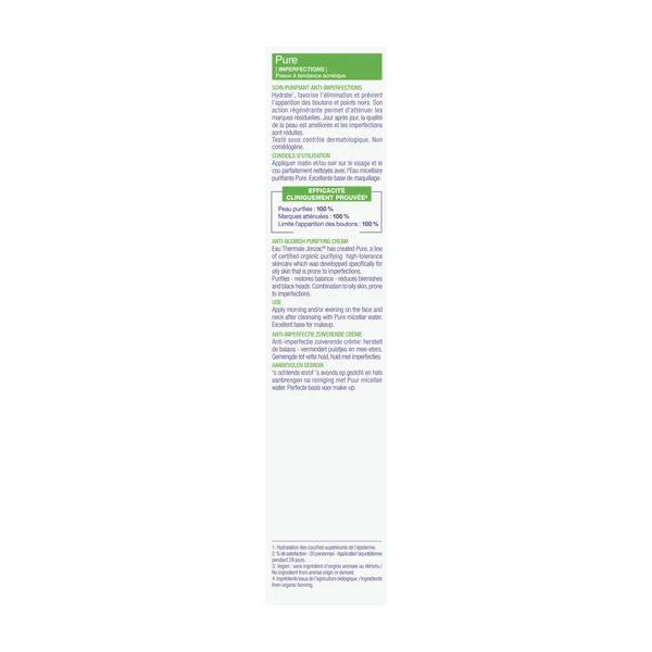 Jonzac Pure Soin purifiant anti-imperfections Bio