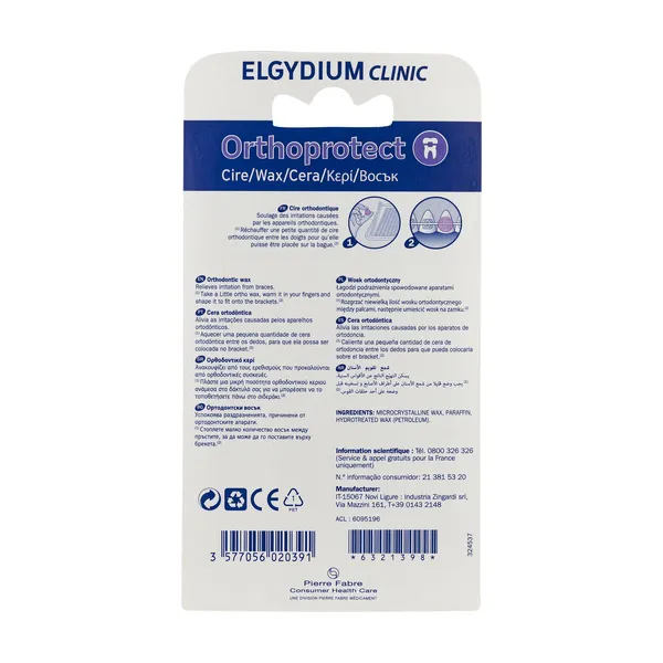 Elgydium clinic Orthoprotect cire orthodontique 7 bandes