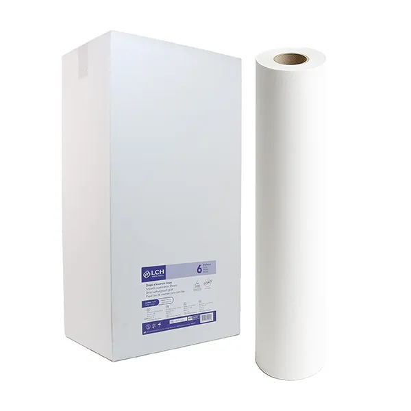 LCH Draps d'examen lisses blanc pur 67 cm  x 38 cm